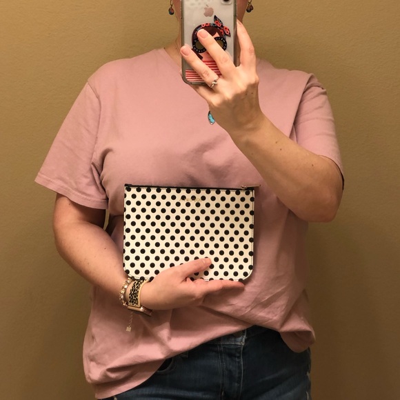 Furla Polka Dot Leather Zip Pouch EUC - Picture 12 of 12